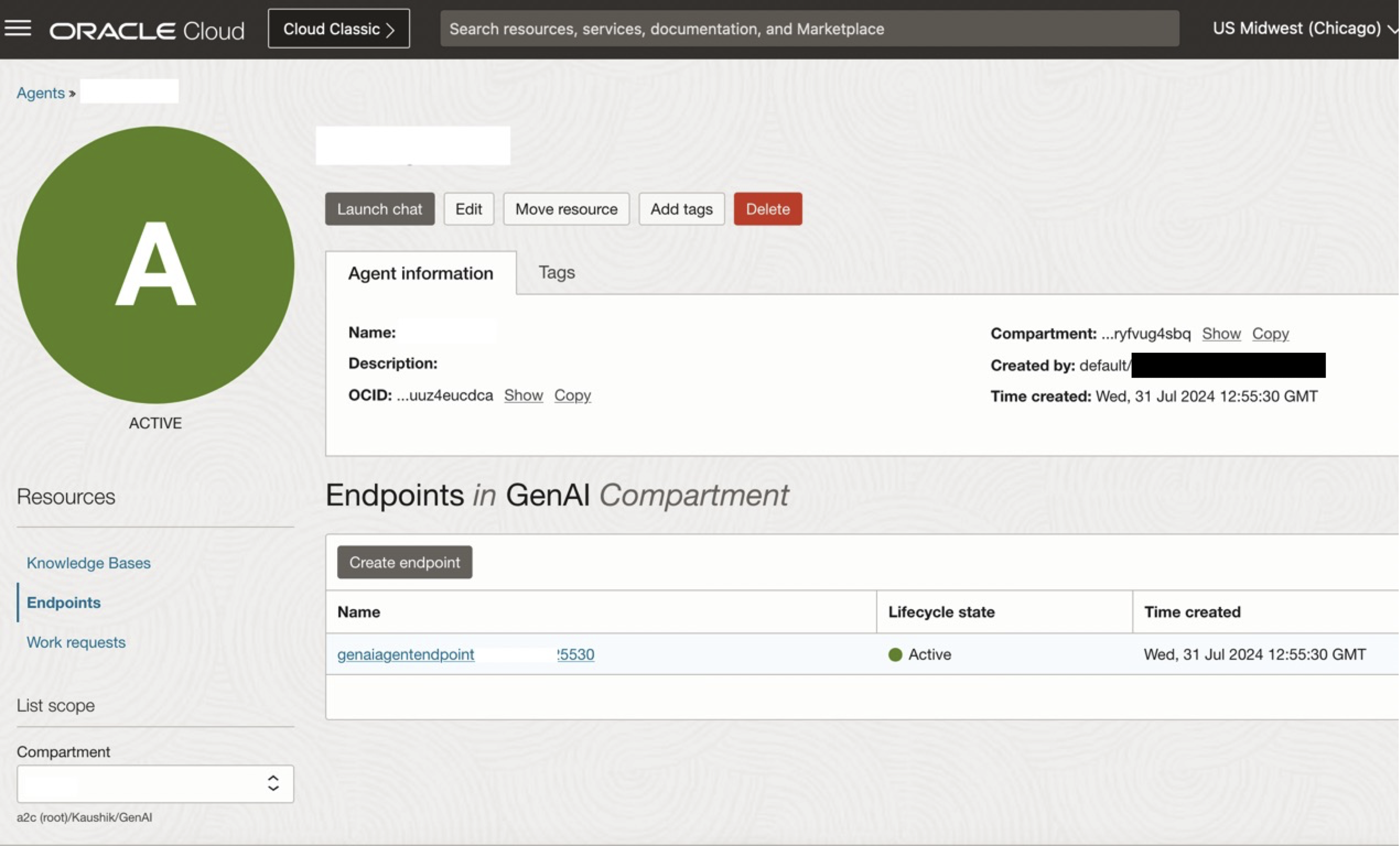 agent active endpoint