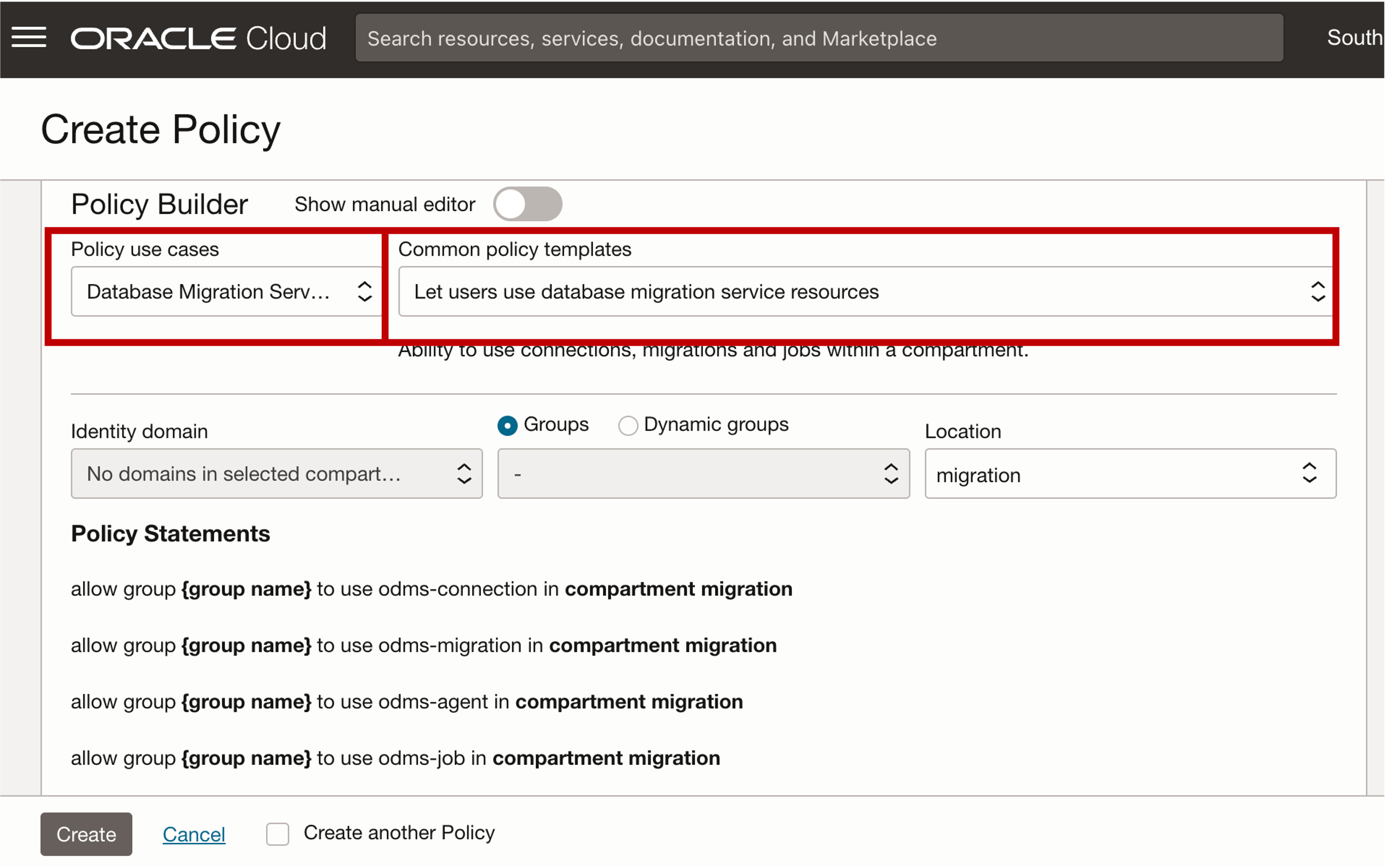 DMS Policy Builder